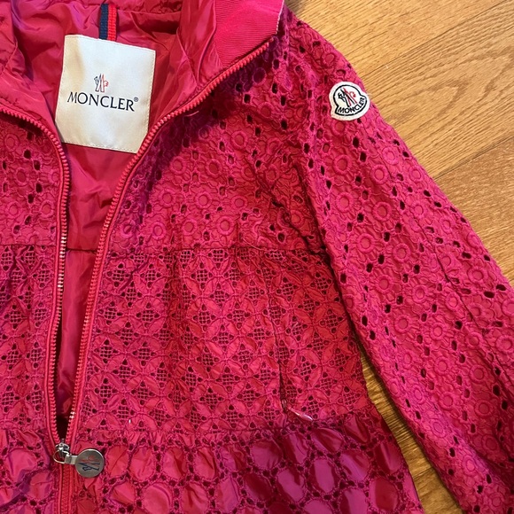 Beloved Pink Moncler 4 year old light jacket with details - Picture 2 of 4